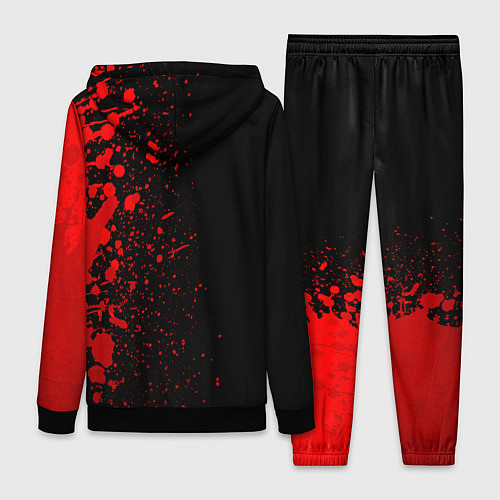 Женский костюм One Piece - red gradient по-вертикали / 3D-Черный – фото 2