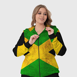 Женский 3D-костюм Jamaica flag, цвет: 3D-черный — фото 2