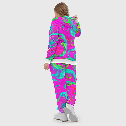Женский костюм Abstract floral pattern - aloha / 3D-Белый – фото 5
