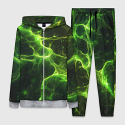 Женский 3D-костюм Зеленые волокна текстура, цвет: 3D-меланж
