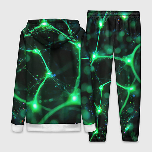 Женский костюм Зеленый нейроны / 3D-Белый – фото 2