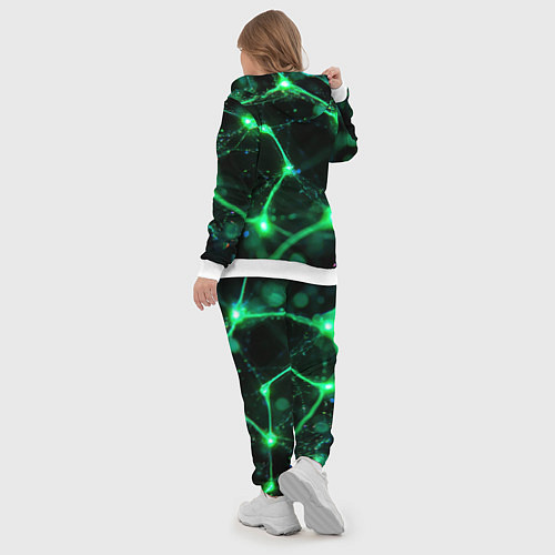 Женский костюм Зеленый нейроны / 3D-Белый – фото 5