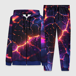 Женский 3D-костюм Текстура вулкана, цвет: 3D-синий
