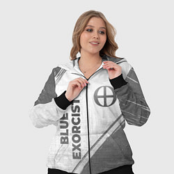 Женский 3D-костюм Blue Exorcist - white gradient вертикально, цвет: 3D-черный — фото 2