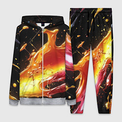 Женский 3D-костюм Динамичная краска текстура, цвет: 3D-меланж