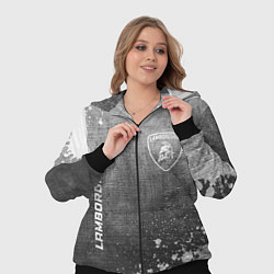 Женский 3D-костюм Lamborghini - grey gradient вертикально, цвет: 3D-черный — фото 2