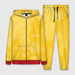 Женский 3D-костюм Геометрические фигуры желтые, цвет: 3D-красный