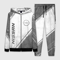 Женский 3D-костюм Nissan - white gradient вертикально, цвет: 3D-черный