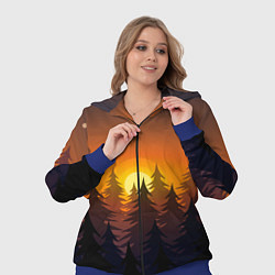 Женский 3D-костюм Лес - ночь, цвет: 3D-синий — фото 2