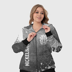 Женский 3D-костюм Nickelback - grey gradient вертикально, цвет: 3D-черный — фото 2