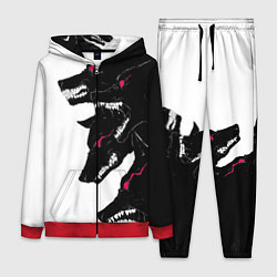 Женский 3D-костюм Волки, цвет: 3D-красный