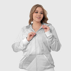 Женский 3D-костюм Светлый серый полосы с градиентом, цвет: 3D-белый — фото 2