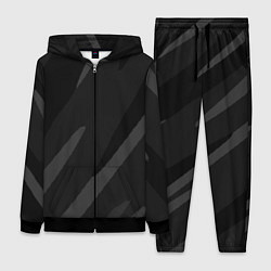 Женский 3D-костюм Чёрно-серый абстрактный полосы, цвет: 3D-черный