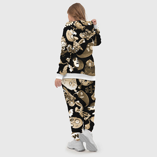 Женский костюм Растения против зомби в бежевом цвете / 3D-Белый – фото 5