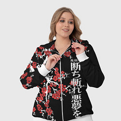 Женский 3D-костюм Корпус бойни демонов - цветущая сакура, цвет: 3D-белый — фото 2