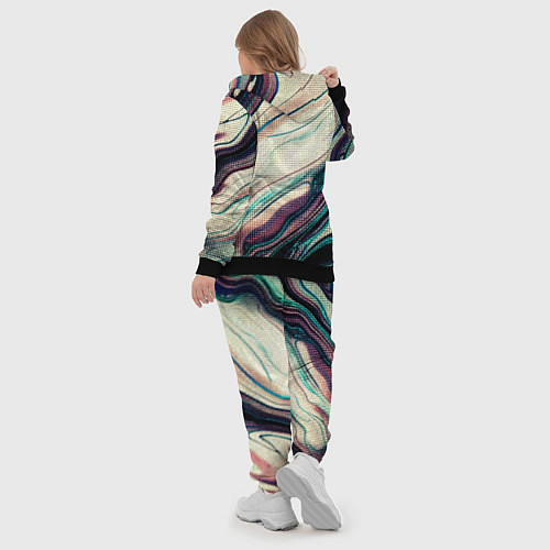 Женский костюм Абстракция тёмные краски с текстурой / 3D-Черный – фото 5