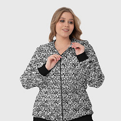 Женский 3D-костюм Чёрно-белый текстурный, цвет: 3D-черный — фото 2