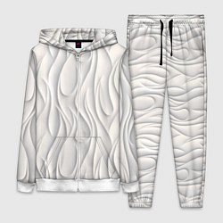 Женский 3D-костюм Рельефный узор, цвет: 3D-белый