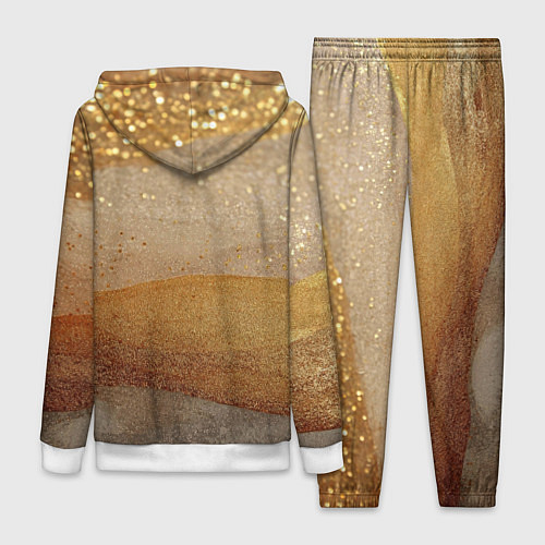 Женский костюм Бежевые блестяшки текстура / 3D-Белый – фото 2