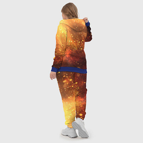 Женский костюм Золотая блестящая текстура / 3D-Синий – фото 5