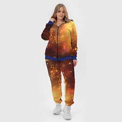 Женский 3D-костюм Золотая блестящая текстура, цвет: 3D-синий — фото 2