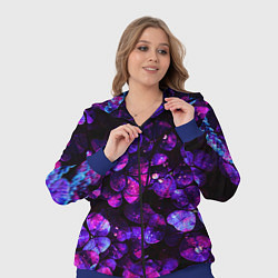 Женский 3D-костюм Флуоресцентные цветы, цвет: 3D-синий — фото 2