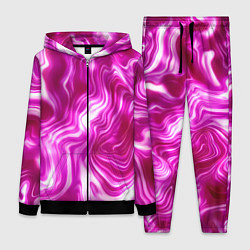 Женский 3D-костюм Завихрения - оттенки розового и белого, цвет: 3D-черный