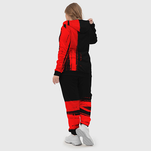 Женский костюм Bring Me the Horizon - red gradient по-вертикали / 3D-Черный – фото 5