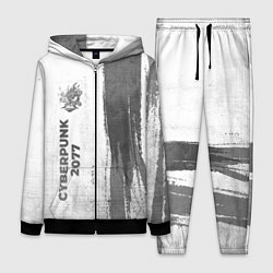 Женский костюм Cyberpunk 2077 - white gradient по-вертикали