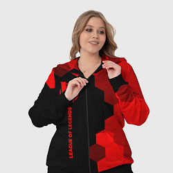 Женский 3D-костюм League of Legends - red gradient по-вертикали, цвет: 3D-черный — фото 2