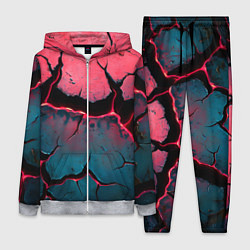 Женский 3D-костюм Объемные разломы текстура, цвет: 3D-меланж