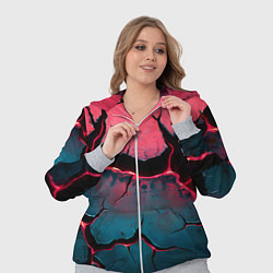 Женский 3D-костюм Объемные разломы текстура, цвет: 3D-меланж — фото 2