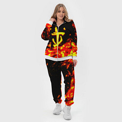 Женский 3D-костюм Doom огненное лого, цвет: 3D-белый — фото 2