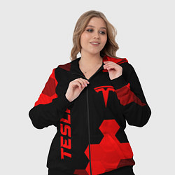 Женский 3D-костюм Tesla - red gradient вертикально, цвет: 3D-черный — фото 2