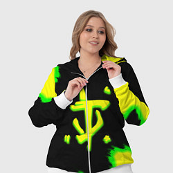 Женский 3D-костюм Doom огненное лого краски, цвет: 3D-белый — фото 2