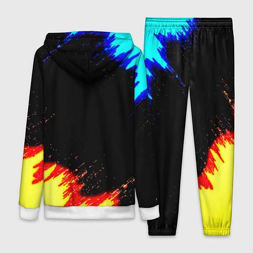 Женский костюм Monster energy огненные краски / 3D-Белый – фото 2