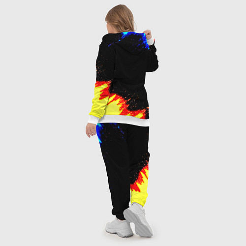 Женский костюм Monster energy огненные краски / 3D-Белый – фото 5