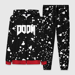 Женский 3D-костюм Doom белые краски всплеск, цвет: 3D-красный