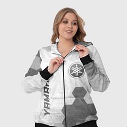 Женский 3D-костюм Yamaha - white gradient вертикально, цвет: 3D-черный — фото 2