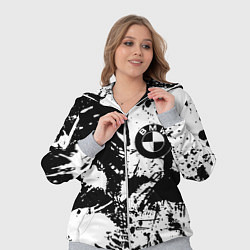 Женский 3D-костюм BMW черно белые краски, цвет: 3D-меланж — фото 2