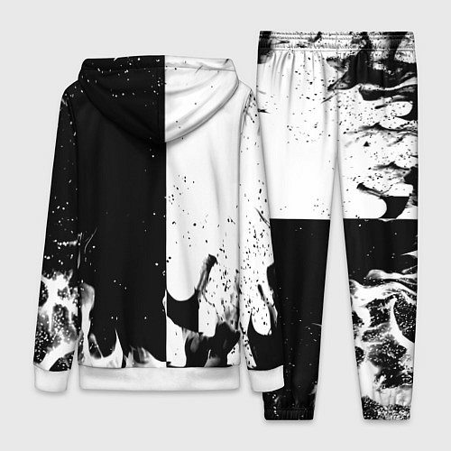 Женский костюм Nasa черно белый огонь / 3D-Белый – фото 2