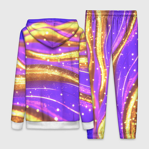 Женский костюм Блестящая волнистая текстура / 3D-Белый – фото 2