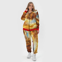 Женский 3D-костюм Блестящая золотая текстура, цвет: 3D-красный — фото 2