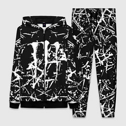 Женский 3D-костюм Monster energy белые штрихи краско, цвет: 3D-черный