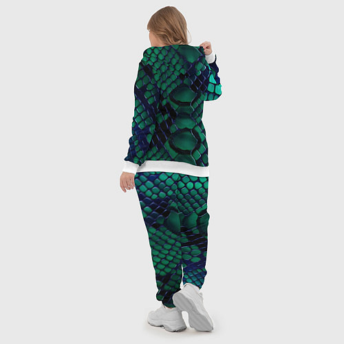Женский костюм Бирюзовая змеиная кожа / 3D-Белый – фото 5
