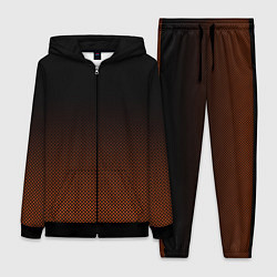 Женский костюм Градиент тёмный чёрно-оранжевый