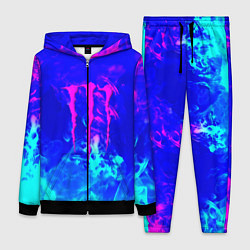 Женский 3D-костюм Monster energy дым неоновый, цвет: 3D-черный