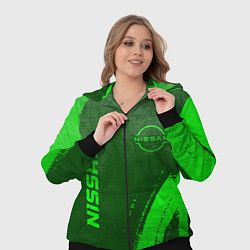 Женский 3D-костюм Nissan - green gradient вертикально, цвет: 3D-черный — фото 2