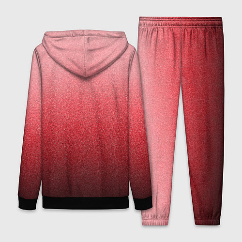 Женский костюм Мягкий градиент красно-розовый текстура крошка / 3D-Черный – фото 2