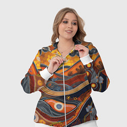 Женский 3D-костюм Горы и холмы в виде узоров, цвет: 3D-белый — фото 2